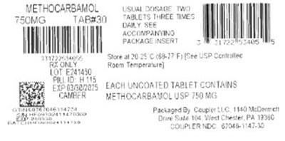 Label (Methocarbamol 750mg)